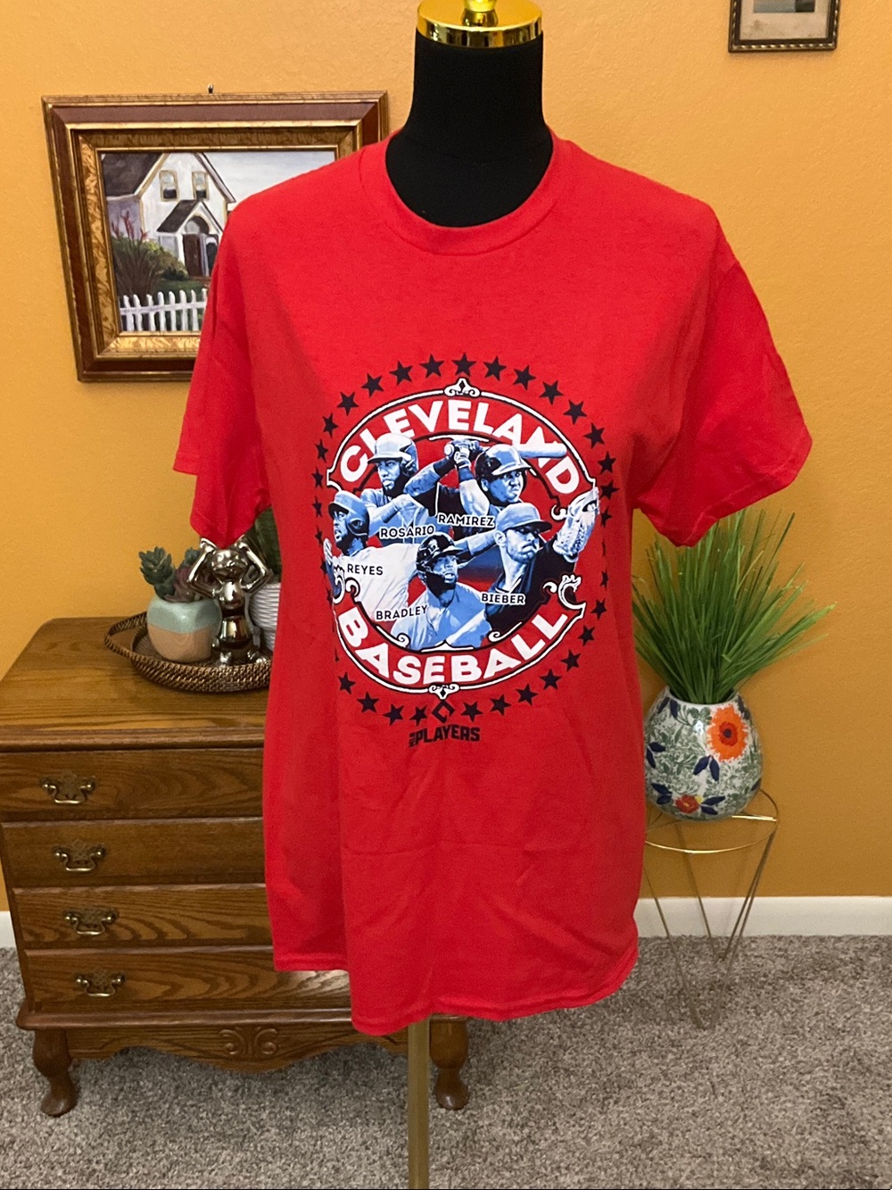 NWT Men’s Size Medium Cleveland Baseball Players Tee! Go Tribe!